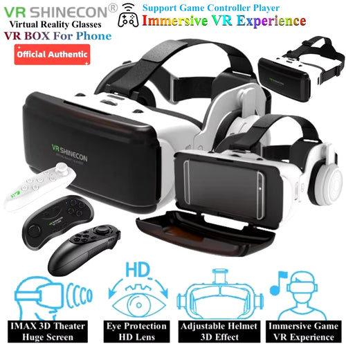 3D VR Headset for Smartphones with Game Controller
