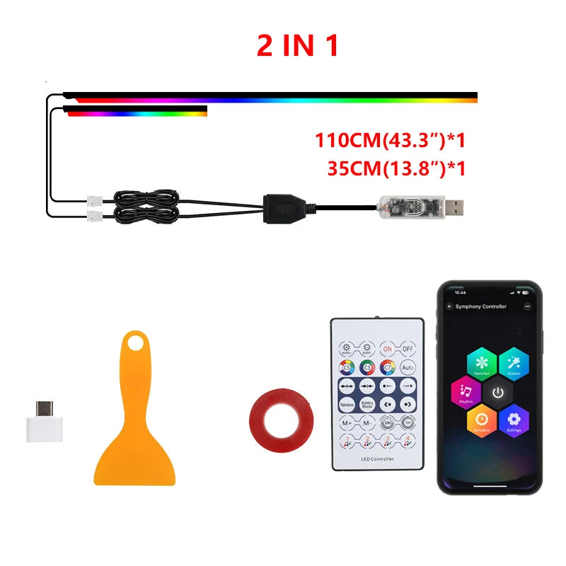 RGB Car Ambient Light Kit with App Control