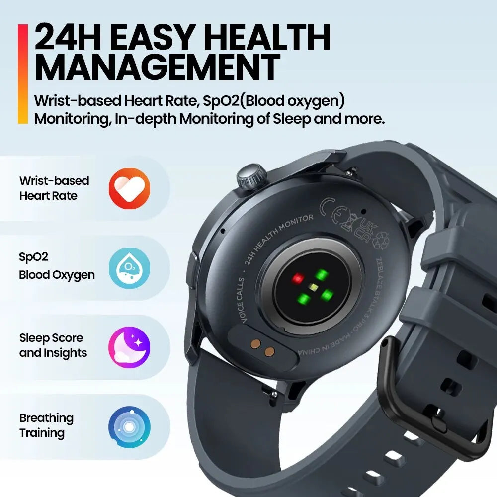 Zeblaze Btalk 3 Pro AMOLED Smartwatch with Bluetooth Calling