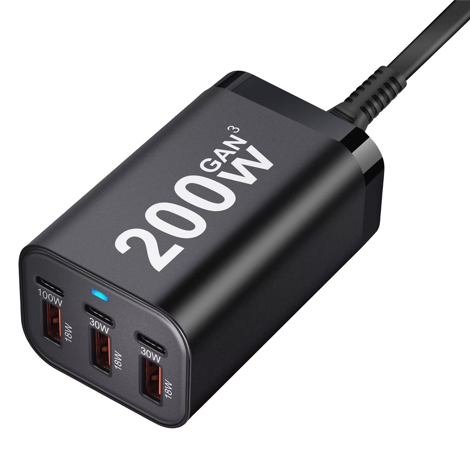 200W GaN Fast Charger with 6 USB Ports