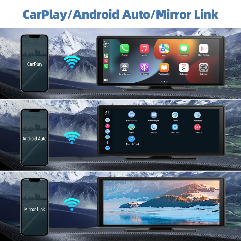 Wireless CarPlay Touchscreen Display