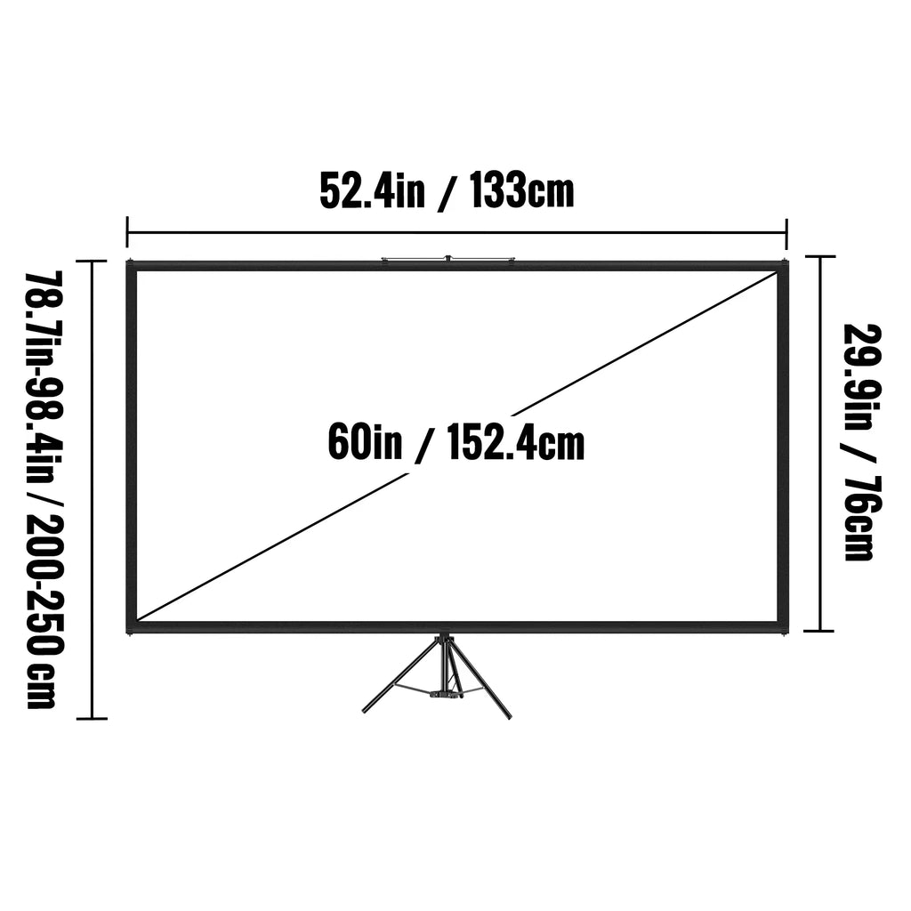 Portable 4K Projector Screen with Stand