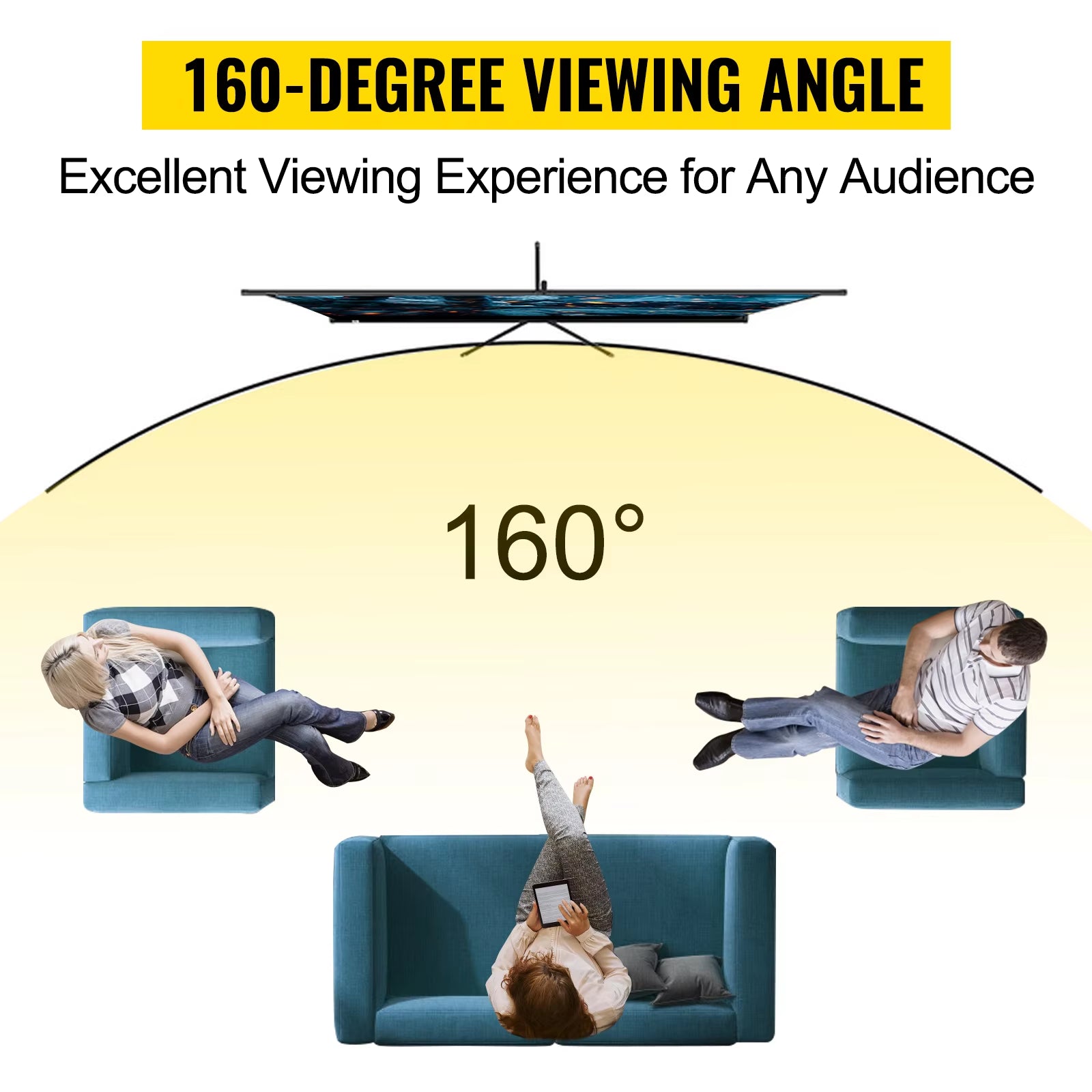 Portable 4K Projector Screen with Stand
