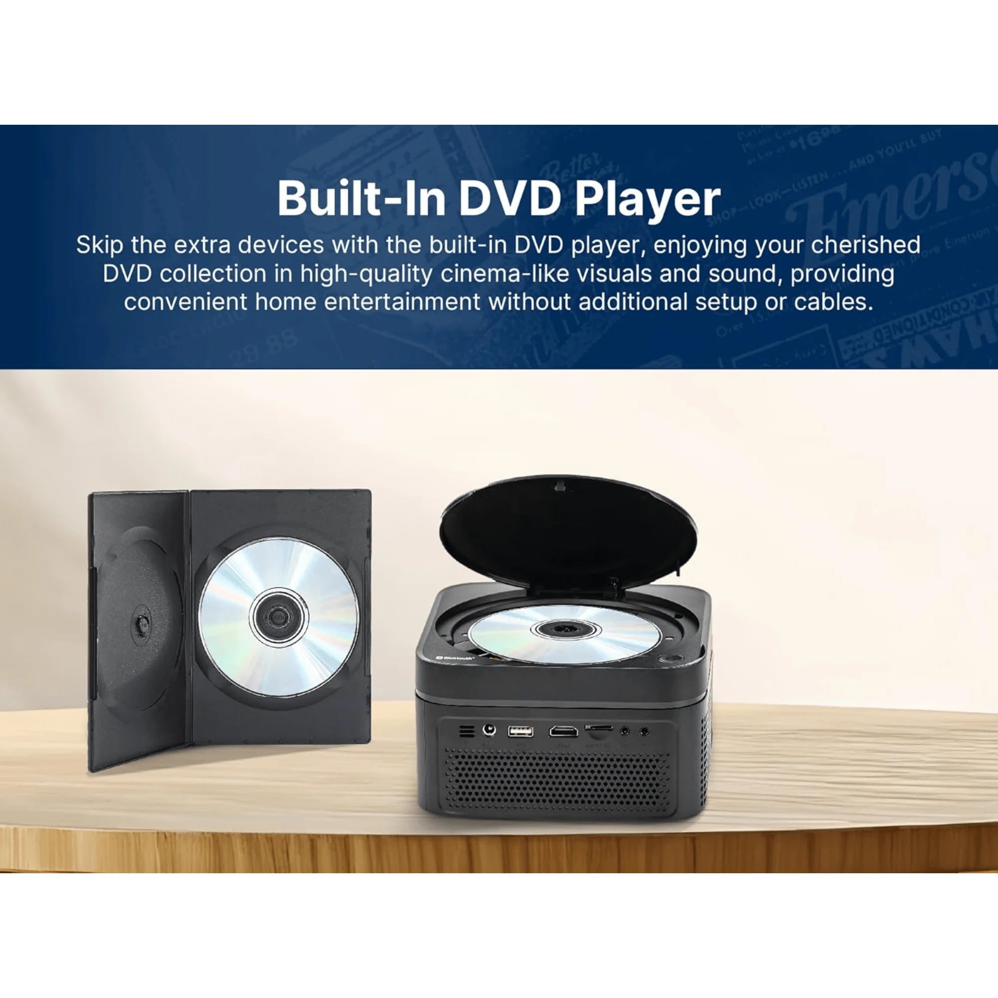 Emerson 120" HD Home Theater Projector