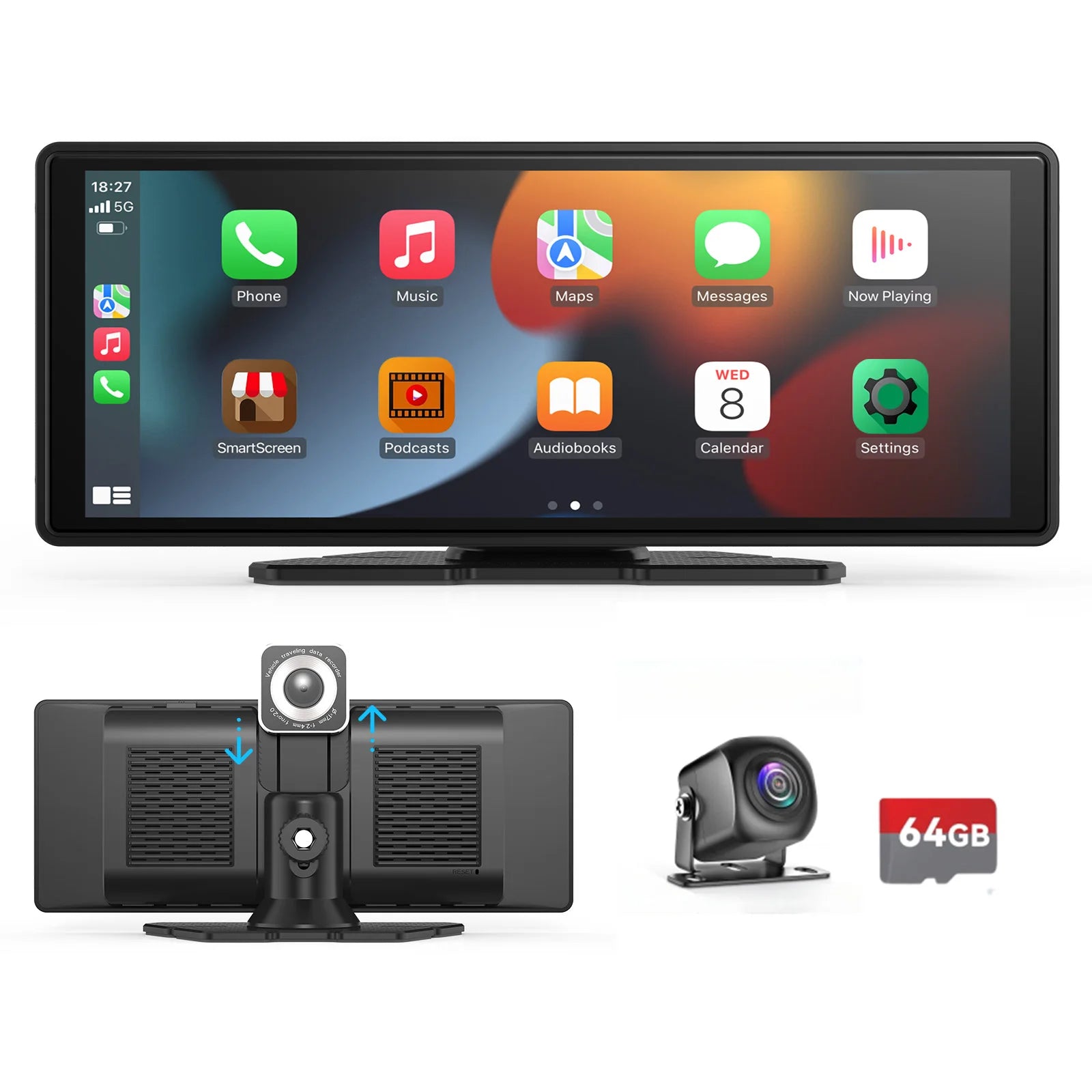 Wireless CarPlay Touchscreen Display