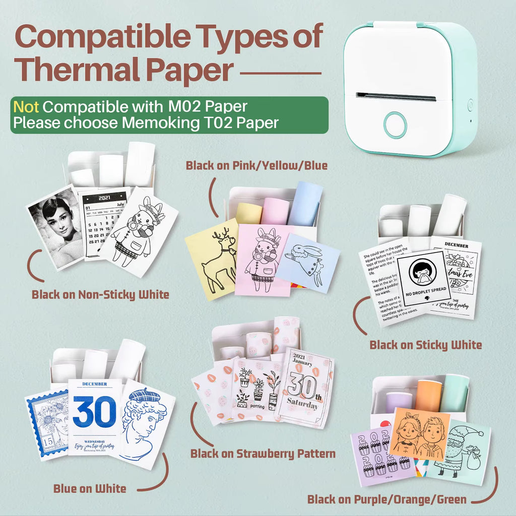 Phomemo T02 Portable Thermal Printer