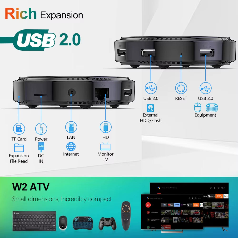 W2 Android 11 4K Smart TV Box