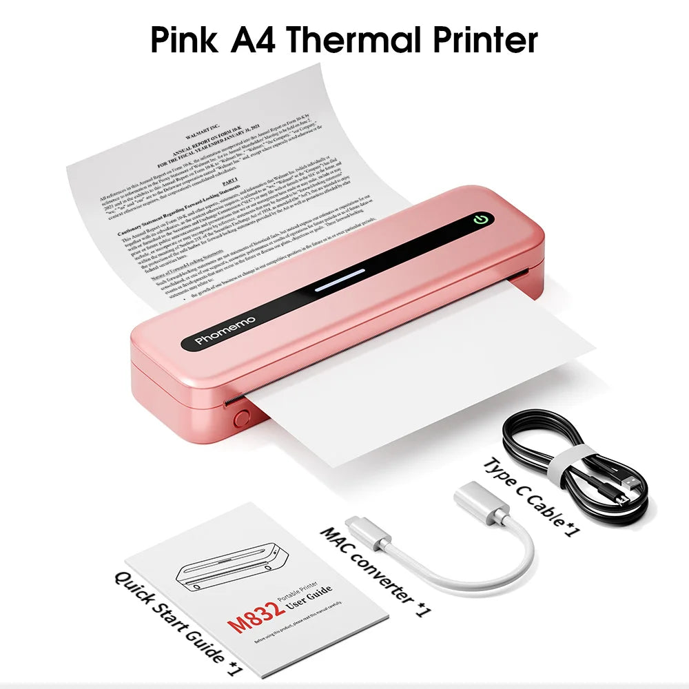 M832 Wireless Portable Thermal Printer
