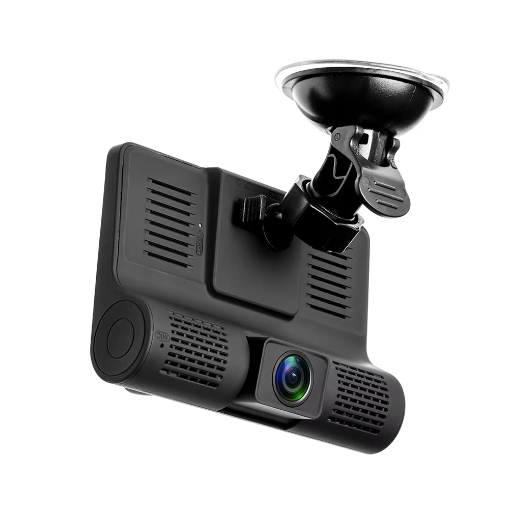 3-Camera Dash Cam with Front, Rear & Cabin Recording