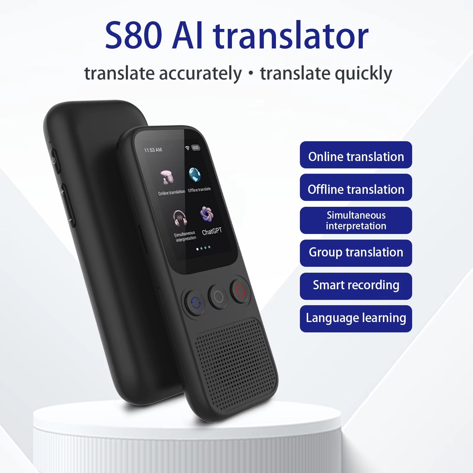 S80 AI Language Translator Device