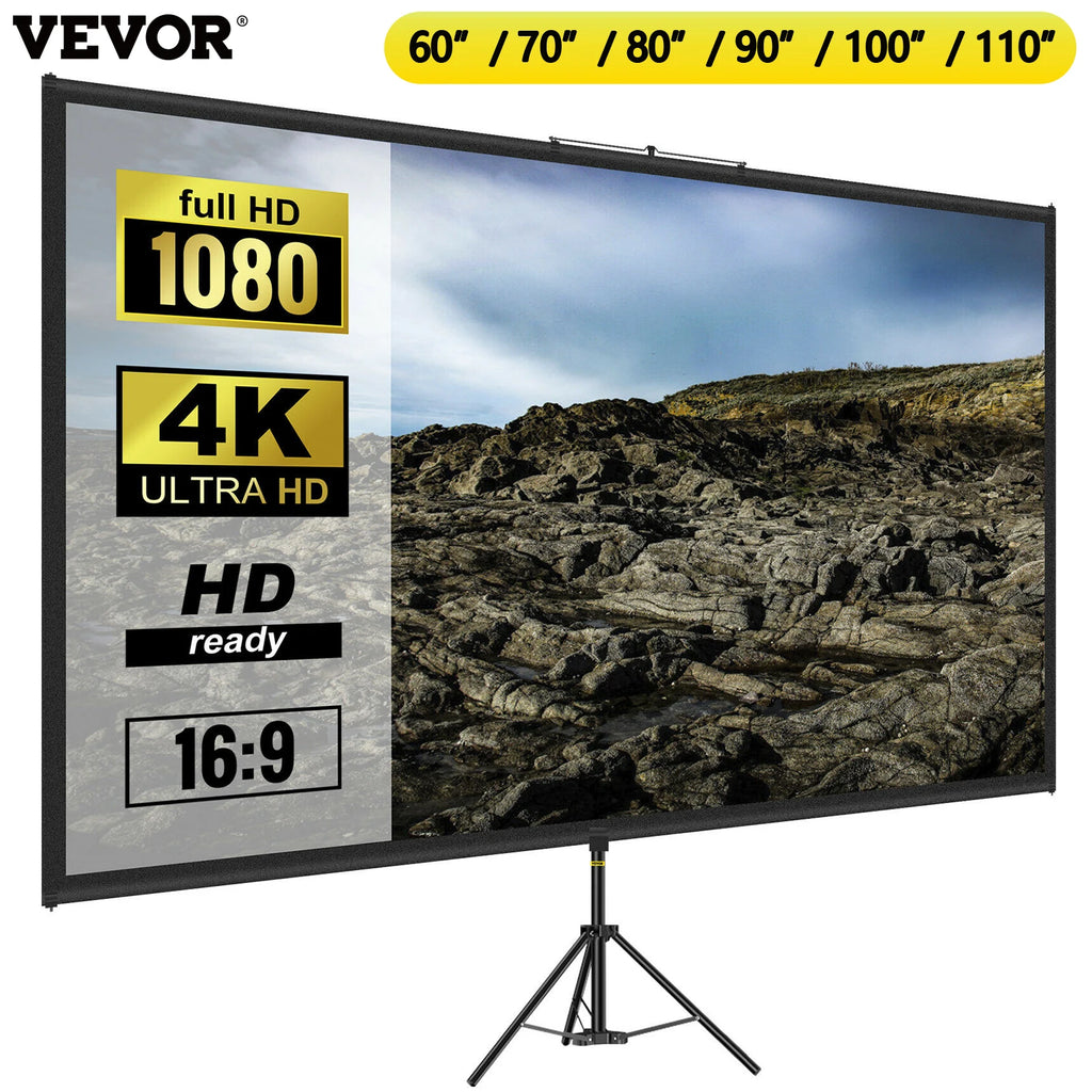 Portable 4K Projector Screen with Stand