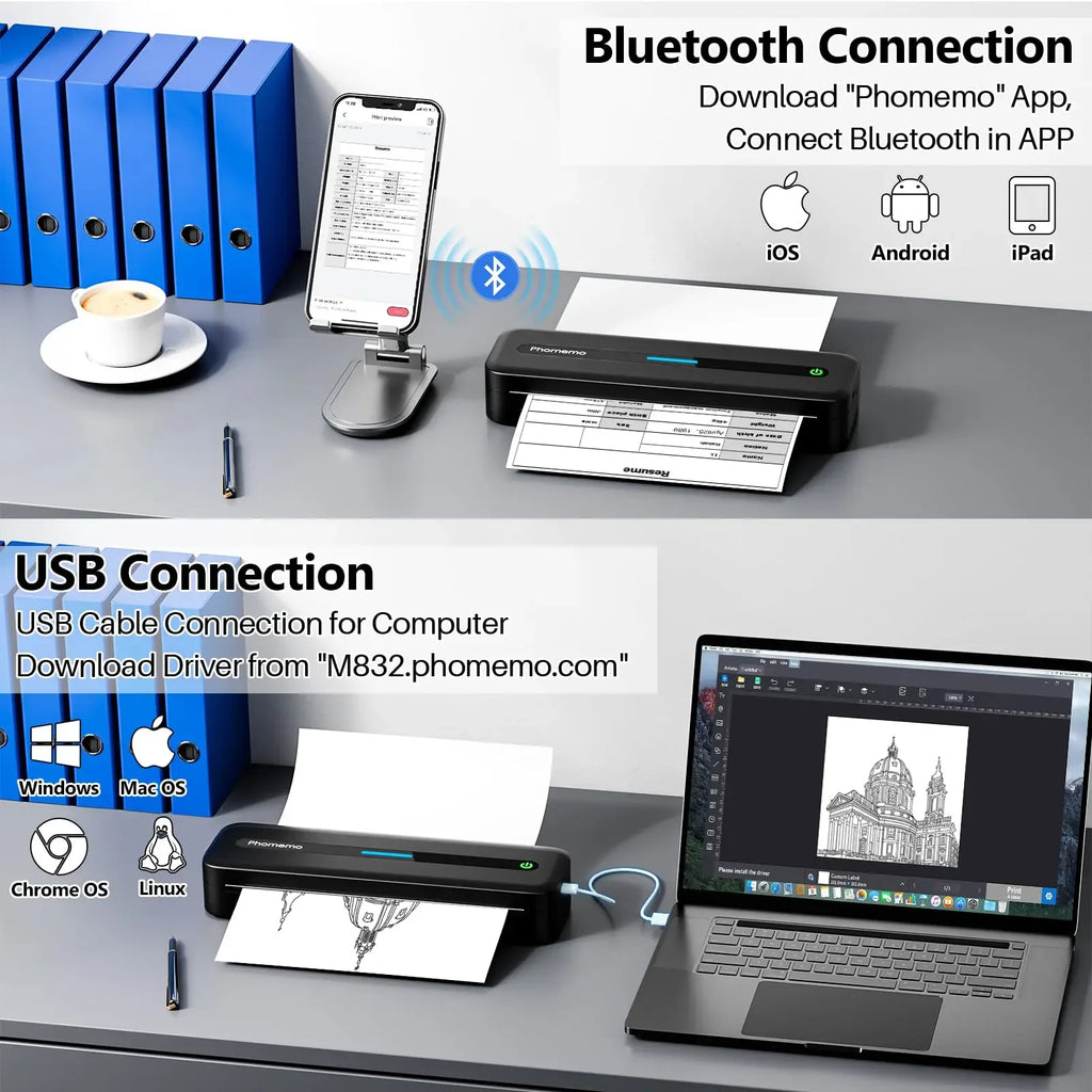 M832 Wireless Portable Thermal Printer