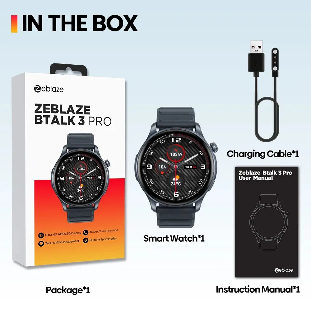 Zeblaze Btalk 3 Pro AMOLED Smartwatch with Bluetooth Calling