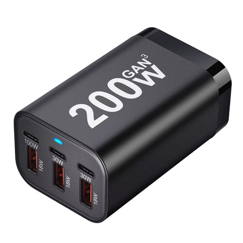 200W GaN Fast Charger with 6 USB Ports
