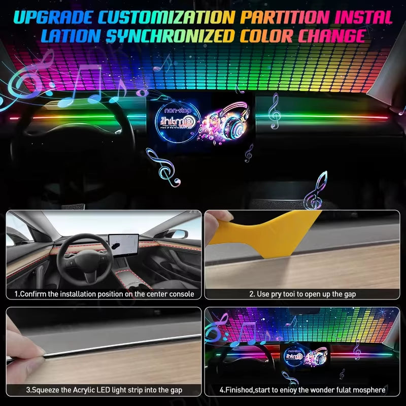 RGB Car Ambient Light Kit with App Control
